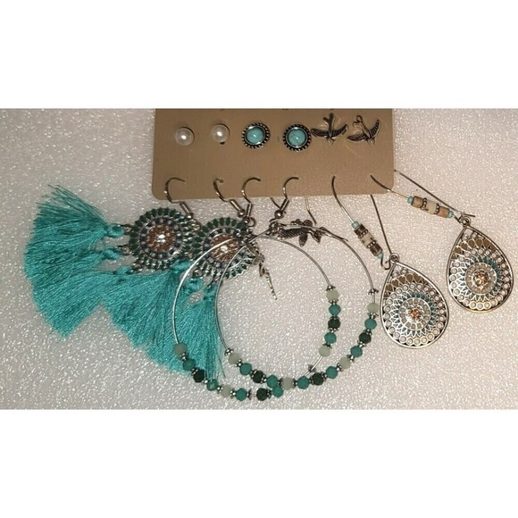 New 6 Pair of Coordinated Earrings - Picture 1 of 6